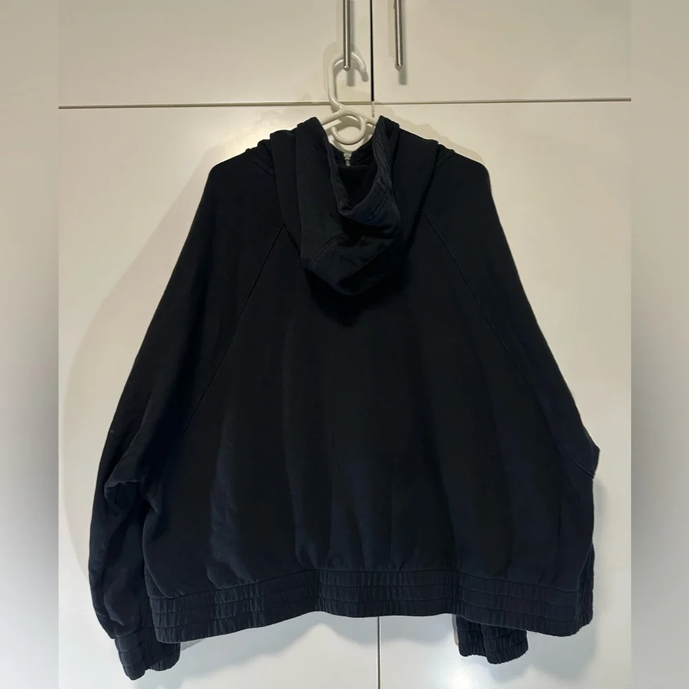 NIKE Air Women's 3X Hooded Sweatshirt Full Zip Black Fleece Hoodie DM1771-010 - Picture 3 of 10